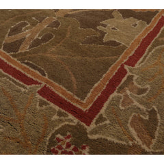 Runner Rug, 2'6" x 25', Hand Tufted Wool in Green