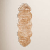 Runner Rug, 2 Ft x 6 Ft, Natural Beige Sheepskin