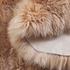 Runner Rug, 2 Ft x 6 Ft, Natural Beige Sheepskin