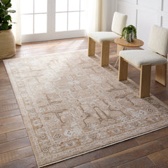 Runner Rug, 3 Ft x 12 Ft, Beige and Cream with Fringe