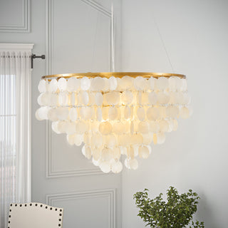 Seashell Chandelier with 6 Lights in Gold