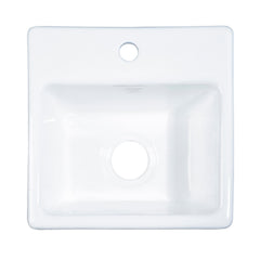 Self-Rimming Kitchen Sink, Towne, Cast Iron Single Bowl in White