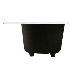 Self-Rimming Kitchen Sink, Towne, Cast Iron Single Bowl in White
