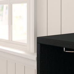 Server, Two Cabinets and Two Drawers, Cappuccino with Metal Accents
