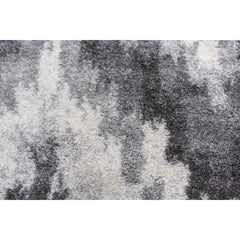Shag Area Rug, 10 x 14 ft, Charcoal with Abstract Pattern