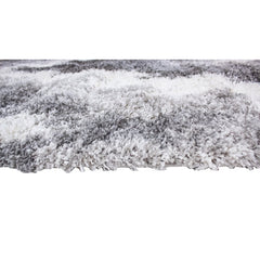 Shag Area Rug, 10 x 14 ft, Charcoal with Abstract Pattern