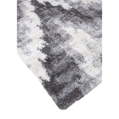 Shag Area Rug, 10 x 14 ft, Charcoal with Abstract Pattern