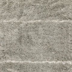 Shag Area Rug, 100% Polyester with Gray and Ivory Pattern
