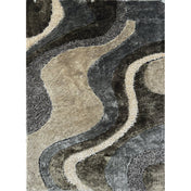 Shag Area Rug, 5 x 7 ft with Polyester Pile, Earth Tone