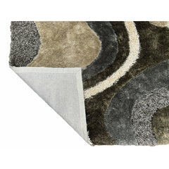 Shag Area Rug, 5 x 7 ft with Polyester Pile, Earth Tone