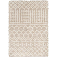 Shag Area Rug, 94.49 x 122.05 in, Cream/Beige