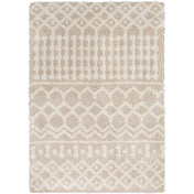 Shag Area Rug, 94.49 x 122.05 in, Cream/Beige