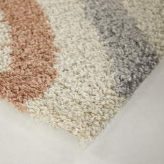 Shag Area Rug, 7'10" x 10', Cream Polypropylene