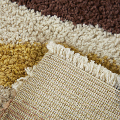 Shag Area Rug, 7'10" x 10', Cream Polypropylene