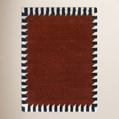 Shag Area Rug, 7'10" x 10', Rust with Polypropylene Fiber