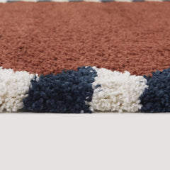Shag Area Rug, 7'10" x 10', Rust with Polypropylene Fiber