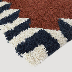 Shag Area Rug, 7'10" x 10', Rust with Polypropylene Fiber