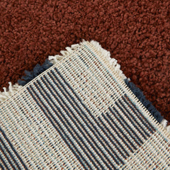Shag Area Rug, 7'10" x 10', Rust with Polypropylene Fiber