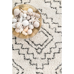 Shag Area Rug, 7 ft 10 in x 10 ft, Polypropylene with Tasseled Edges