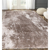Shag Area Rug, 8 Ft 9 In x 12 Ft 2 In, Brown and Beige