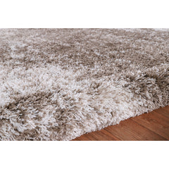 Shag Area Rug, 8 Ft 9 In x 12 Ft 2 In, Brown and Beige