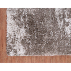 Shag Area Rug, 8 Ft 9 In x 12 Ft 2 In, Brown and Beige