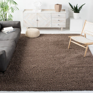 Shag Area Rug, 8 ft x 10 ft in Taupe Polypropylene