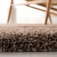 Shag Area Rug, 8 ft x 10 ft in Taupe Polypropylene