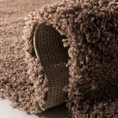 Shag Area Rug, 8 ft x 10 ft in Taupe Polypropylene