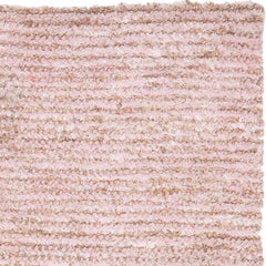 Shag Area Rug, 8' x 10' in Pink Striped Pattern