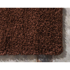 Shag Area Rug, 9' x 12' Rectangle in Brown