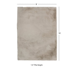 Shag Area Rug, Hand Tufted Polyester in Gray