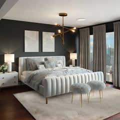 Shag Area Rug, Hand Tufted Polyester in Gray