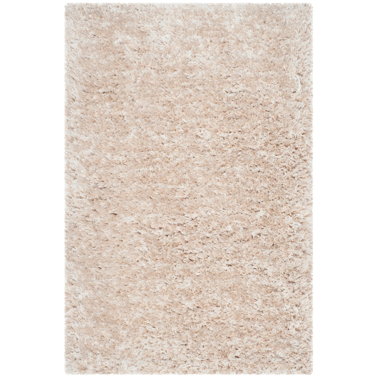 Shag Area Rug, Polyester, 9 ft x 12 ft in Champagne
