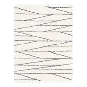 Shag Area Rug with Polypropylene Pile, 7'10" x 10' in White
