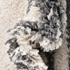 Shag Area Rug with Polypropylene Pile, 7'10" x 10' in White