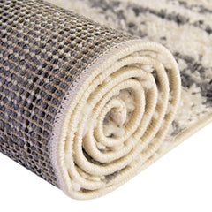 Shag Area Rug with Polypropylene Pile, 7'10" x 10' in White