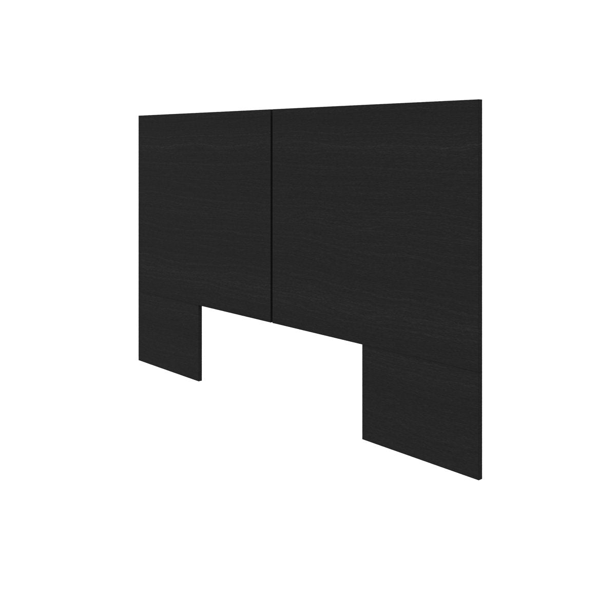 Shiplap Panel Headboard, King Size, Black Manufactured Wood