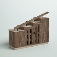 Shoe Storage Cabinet with Stepped Top in Manufactured Wood