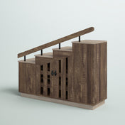 Shoe Storage Cabinet with Stepped Top in Manufactured Wood