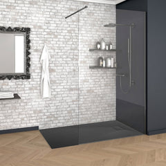 Shower Base, 59 in x 35 in Barrier-Free in Black
