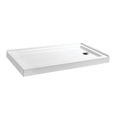 Shower Base, Aruba, 60 x 32 Inch Double Threshold in Glossy White