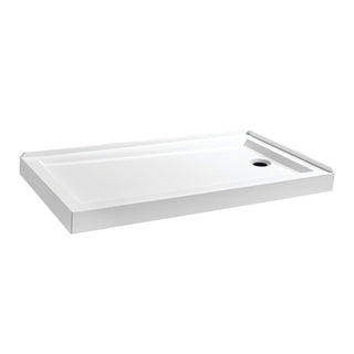Shower Base, Aruba, 60 x 32 Inch Double Threshold in Glossy White