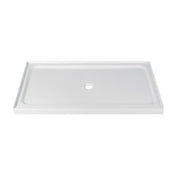 Shower Base, Boracay, Single Threshold with Center Drain in Glossy White