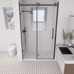Shower Base, Boracay, Single Threshold with Center Drain in Glossy White