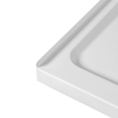 Shower Base, Boracay, Single Threshold with Center Drain in Glossy White