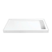 Shower Base, Curacao, 60 in x 32 in Single Threshold with Right Drain in Glossy White