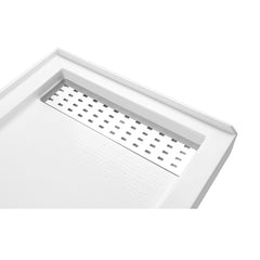 Shower Base, Curacao, 60 in x 32 in Single Threshold with Right Drain in Glossy White