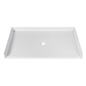 Shower Base, Madura, Single Threshold with Center Drain in Glossy White