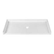 Shower Base, Madura, Single Threshold with Center Drain in Glossy White